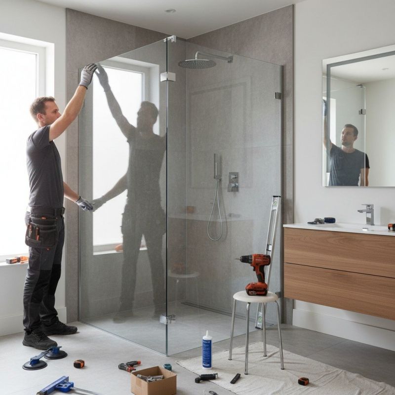 Glass Shower Door Installation in Conroe, TX